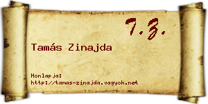Tamás Zinajda névjegykártya